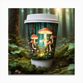 Coffee Cup In The Forest 4 Canvas Print