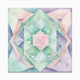 Abstract Watercolor Geometric Pattern Canvas Print