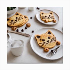 Cat Pancakes Canvas Print