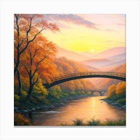 Bridge Over The River Canvas Print