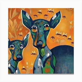 Charming Creatures: Watercolor Animals Canvas Print