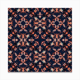 Lapland seamless pattern scandinavian folk 4 Canvas Print