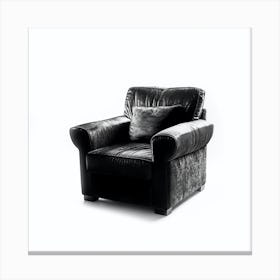 Black Leather Chair Canvas Print