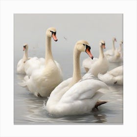 Swans 9 Canvas Print