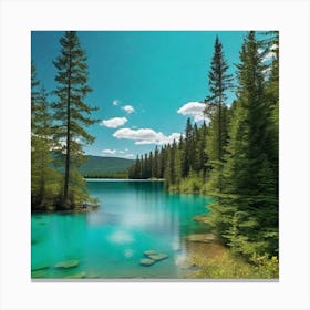 Turquoise Lake Canvas Print