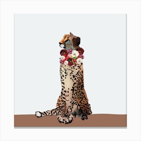 Cheetahredflowers Canvas Print