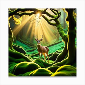 Deer In The Forest 1 Canvas Print