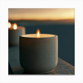 Candles On A Ledge Canvas Print