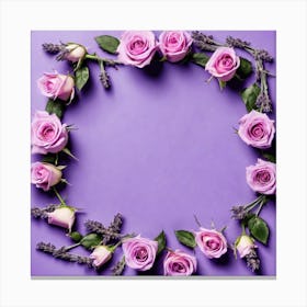 Frame Of Roses Canvas Print