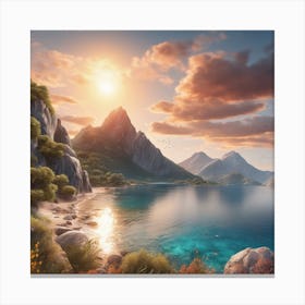 Sunset In The Mountains 2 Canvas Print