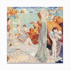 Bathers, Pouldu Beach (Baigneuses, Plage Du Pouldu) (1899) By Maurice Denis Canvas Print