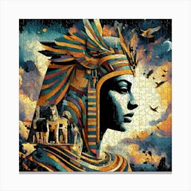 Abstract Puzzle Art Cleopatra Egypt 1 Canvas Print