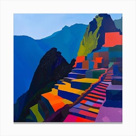 Abstract Travel Collection Machu Picchu Peru 1 Canvas Print