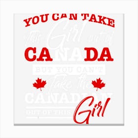 Canadian Girl Women Gifts Maple Leaf Canada Canvas Print