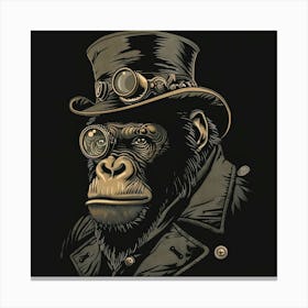 Steampunk Gorilla 10 Canvas Print