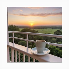 Sunrise On A Balcony 5 Canvas Print