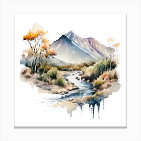 Watercolor Landscape Painting 2 Canvas Print