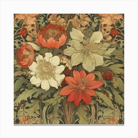 Vintage Floral Canvas Print