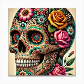 Tattoo Skull 2 Canvas Print