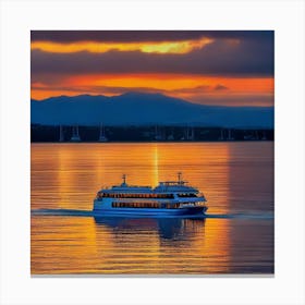 Sunset On The Water 40 Canvas Print