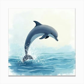 Dolphin Jumping Canvas Print