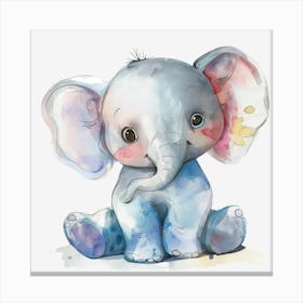 Watercolor Elephant Canvas Print