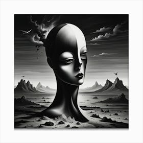 'Alien Head' Canvas Print