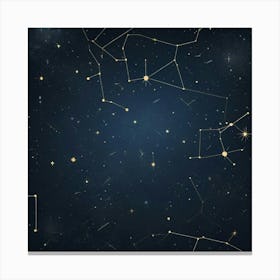 Constellations In The Night Sky Canvas Print