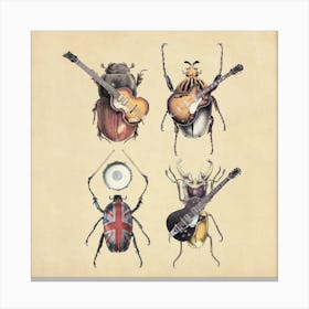 Meet The Beetles Square Canvas Print