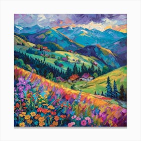 Meadow At Sunset Canvas Print