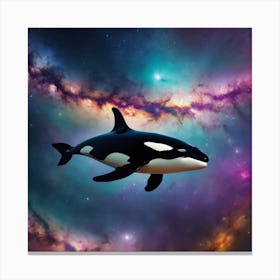 Orca Whale In Space Canvas Print