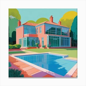 Default Hockney House Abstract 1 Canvas Print