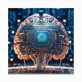 Artificial Intelligence Brain In Close Up Miki Asai Macro Photography Close Up Hyper Detailed Tr (24) Canvas Print