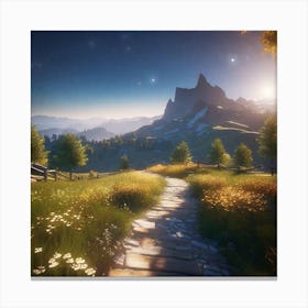 Path In The Mountains 5 Canvas Print