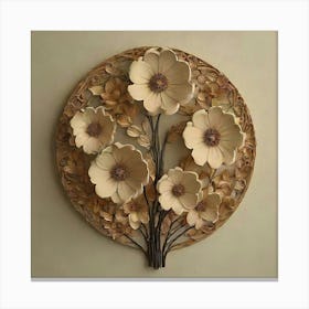 Flowers In A Circle Canvas Print