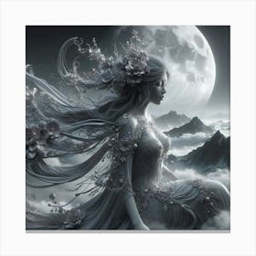 Fairy In The Clouds Canvas Print