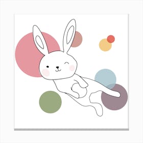 Space Rabbits Selena Canvas Print
