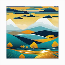 Landscape By Person 3 Canvas Print