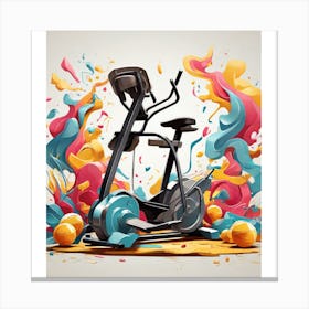 Elliptical Exercise Bike Canvas Print