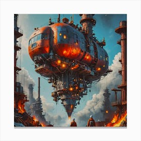 Neo Industrial Skyforge Canvas Print