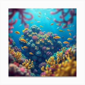 Coral Reef Background Canvas Print