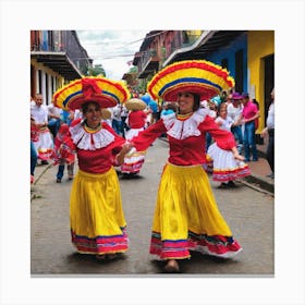 Ecuador Dancers Canvas Print