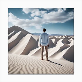 Man In The Desert 116 Canvas Print