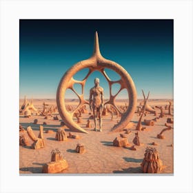 Man In The Desert 200 Canvas Print