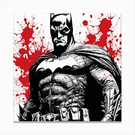 Batman Portrait Ink Painting (7) Canvas Print