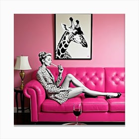 giraffe lady Canvas Print