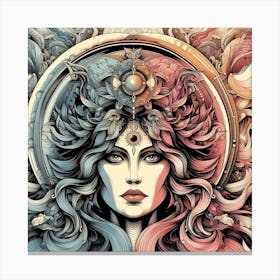 Lilith Both Aspects Male And Female Canvas Print