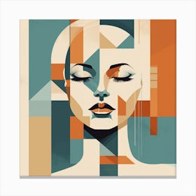 Abstract Portrait Of A Woman 3 Canvas Print