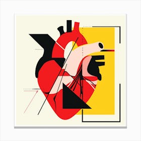 Abstract modern colorful heart illustration Canvas Print