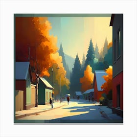 Autumn Village 1 Canvas Print